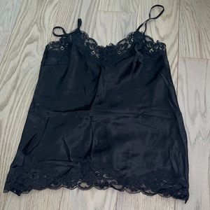 NWT Silk Blouse with Lace
